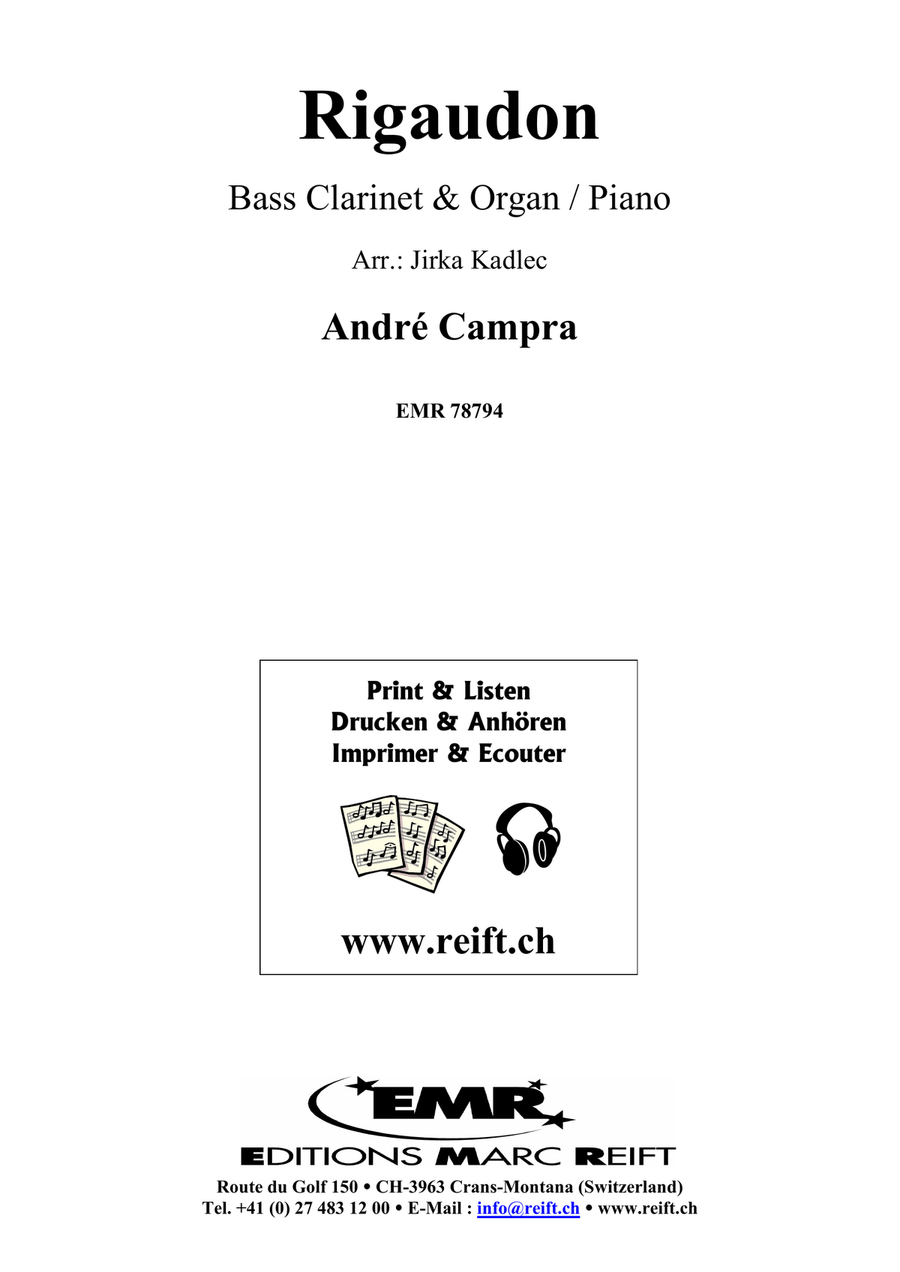 Rigaudon Rigaudon Bass Clarinet scores gallery preview page 2