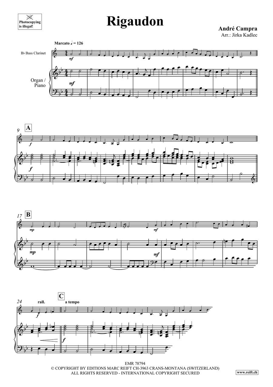 Rigaudon Rigaudon Bass Clarinet scores gallery preview page 3