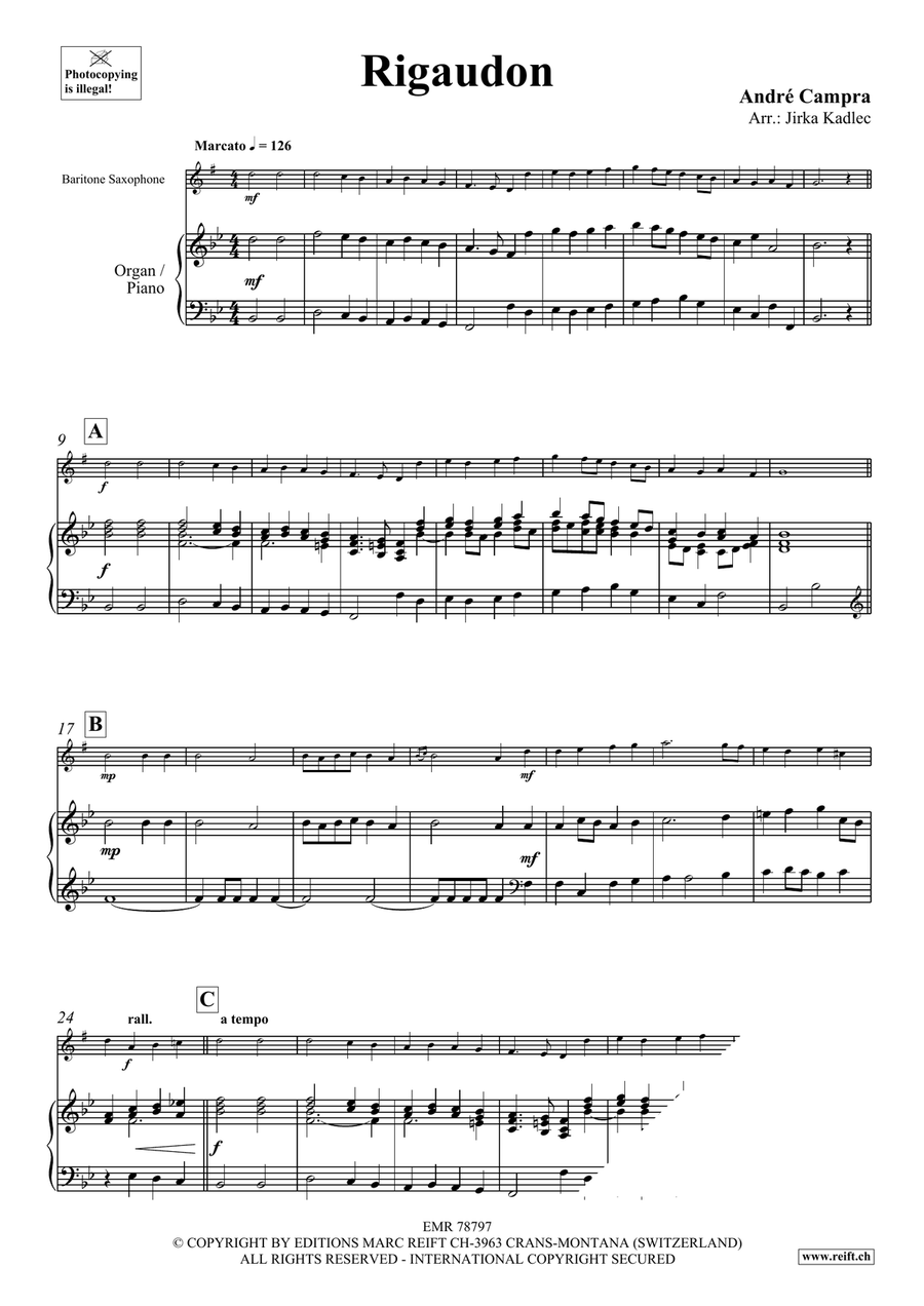 Rigaudon Rigaudon Baritone Saxophone scores gallery preview page 3