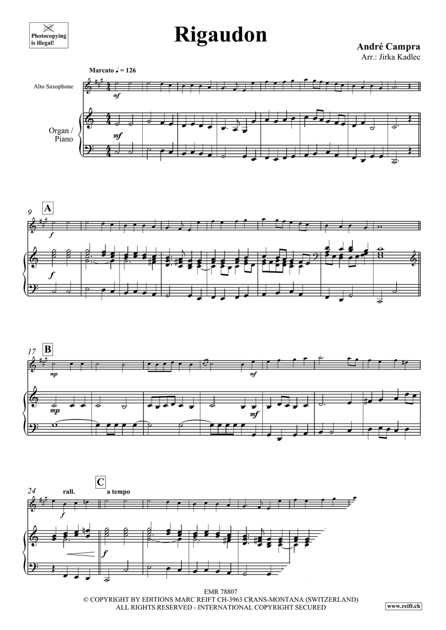 Rigaudon Rigaudon Alto Saxophone scores gallery preview page 3