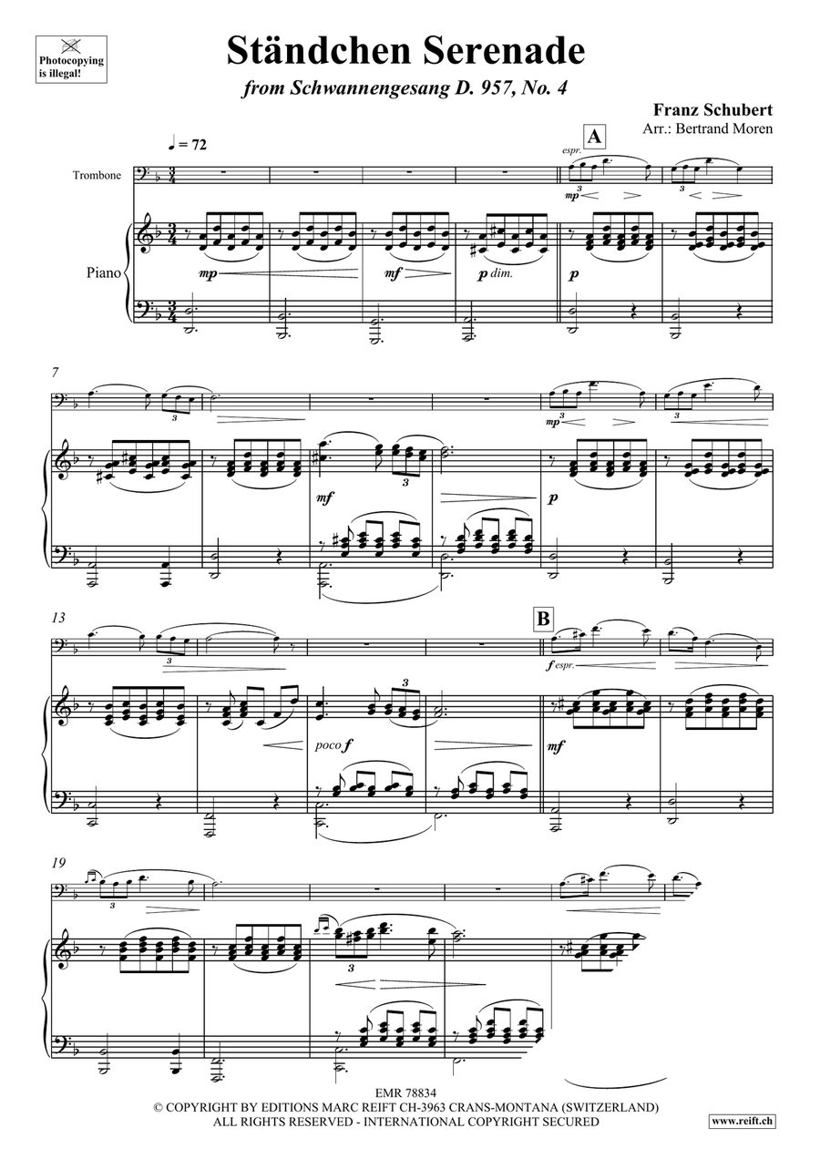 Ständchen Serenade Ständchen Serenade Piano Accompaniment scores gallery preview page 3