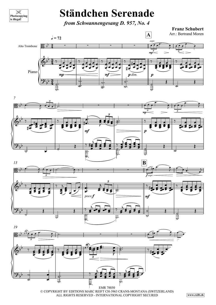 Ständchen Serenade Ständchen Serenade Piano Accompaniment scores gallery preview page 3