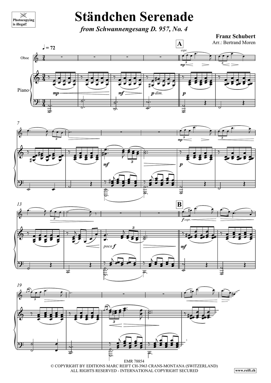 Ständchen Serenade Ständchen Serenade Piano Accompaniment scores gallery preview page 3