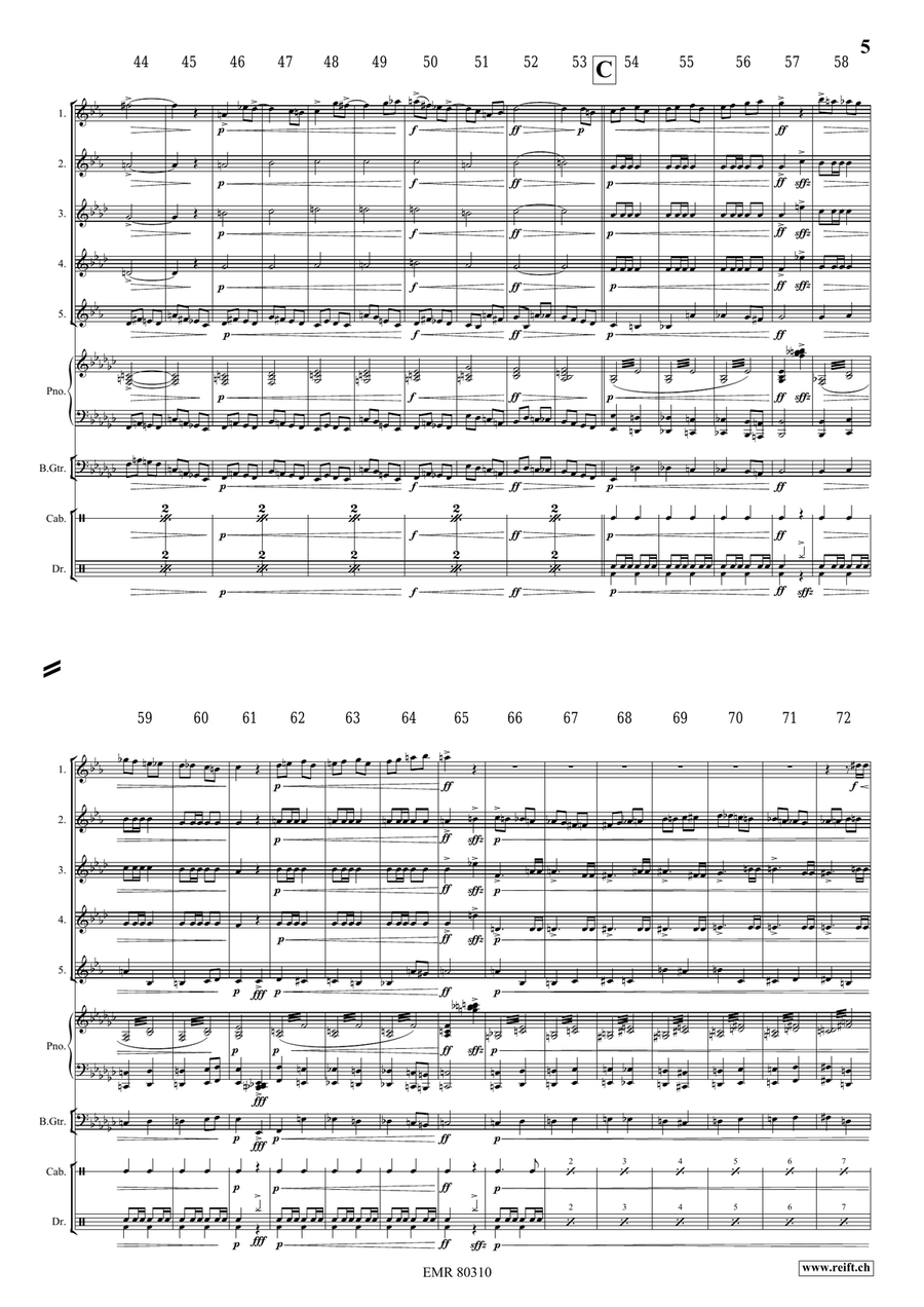 The Haunted House The Haunted House Saxophone Quintet scores gallery preview page 6