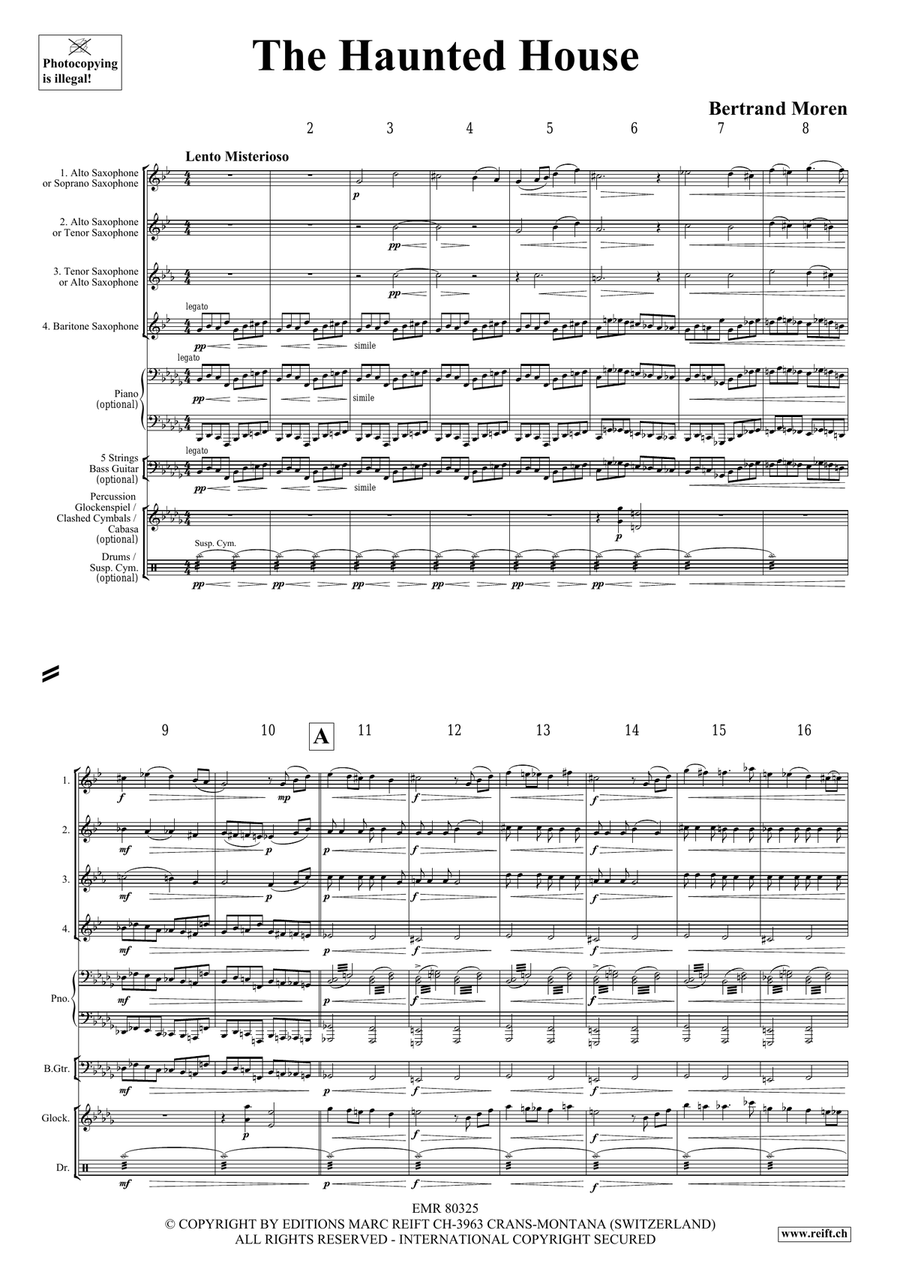 The Haunted House The Haunted House Saxophone Quartet scores gallery preview page 4