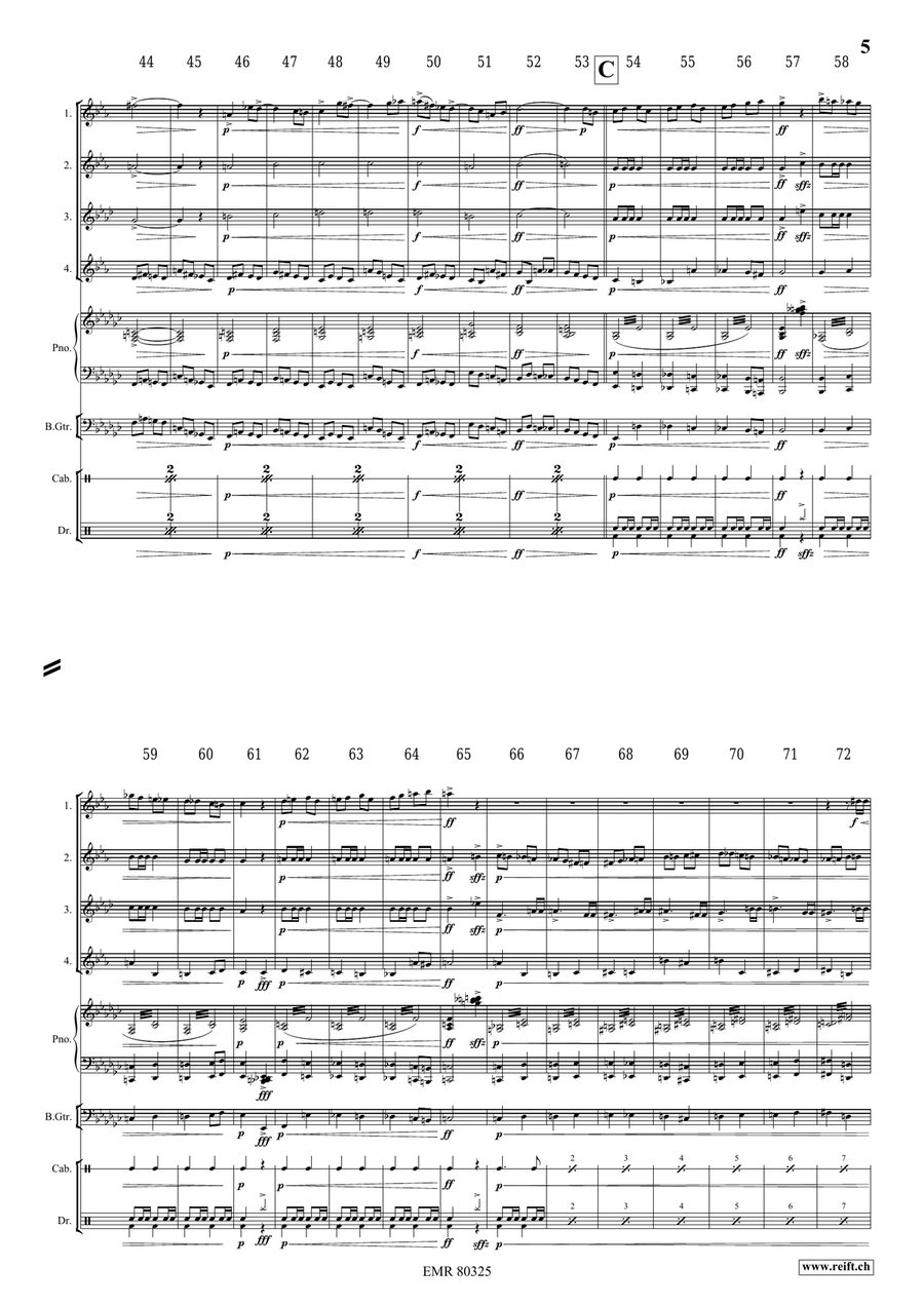 The Haunted House The Haunted House Saxophone Quartet scores gallery preview page 6
