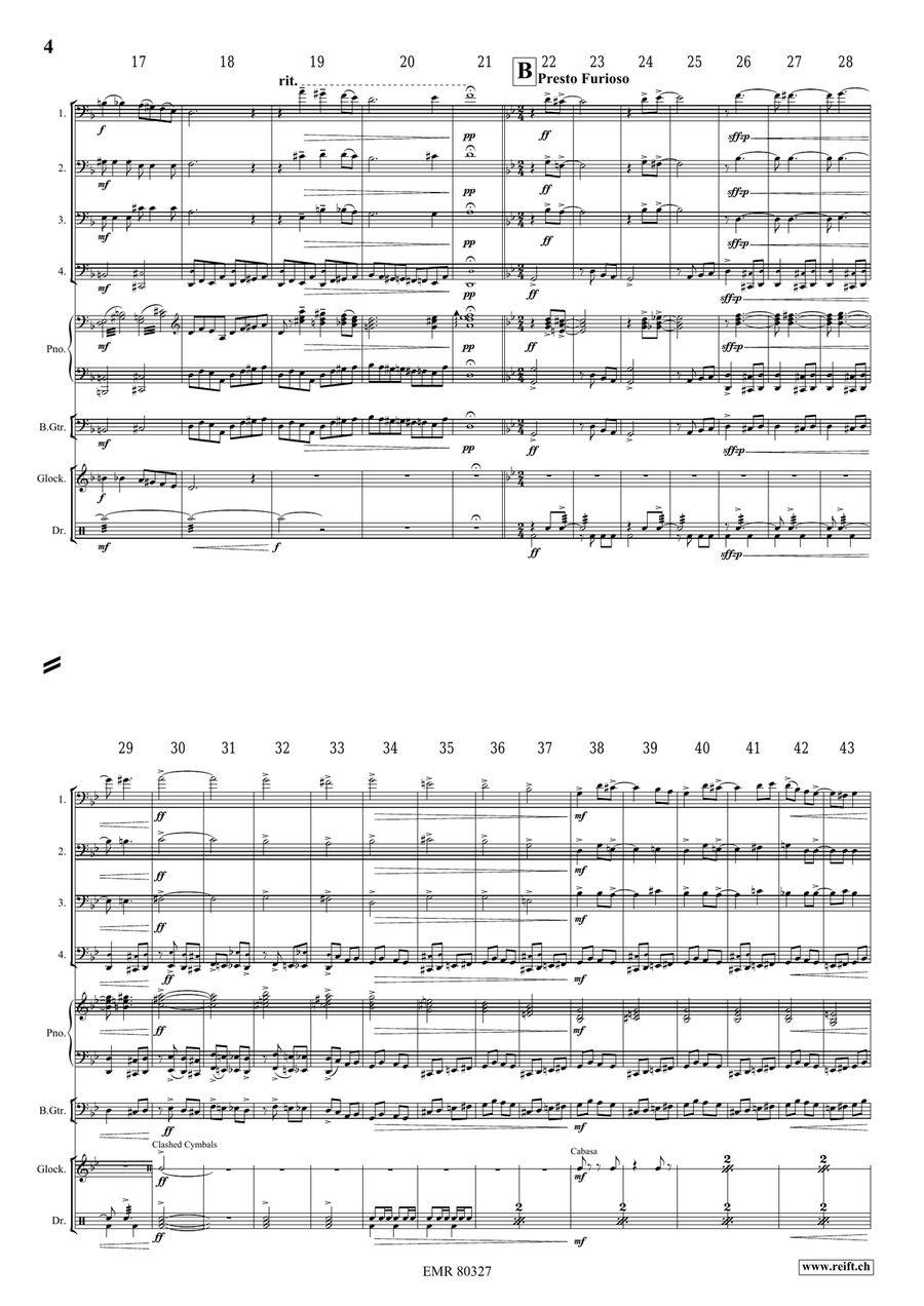 The Haunted House The Haunted House Trombone Quartet scores gallery preview page 5