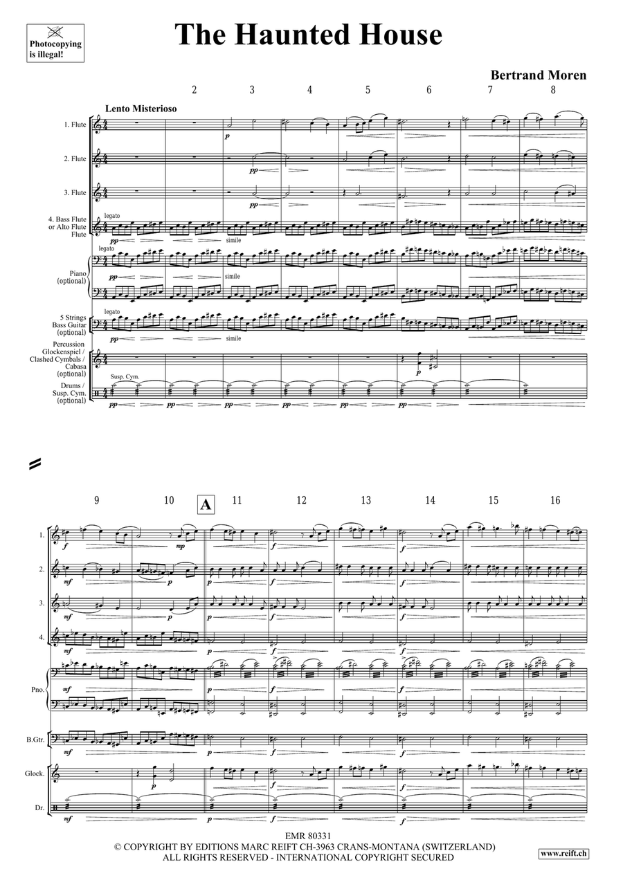 The Haunted House The Haunted House Flute Quartet scores gallery preview page 4