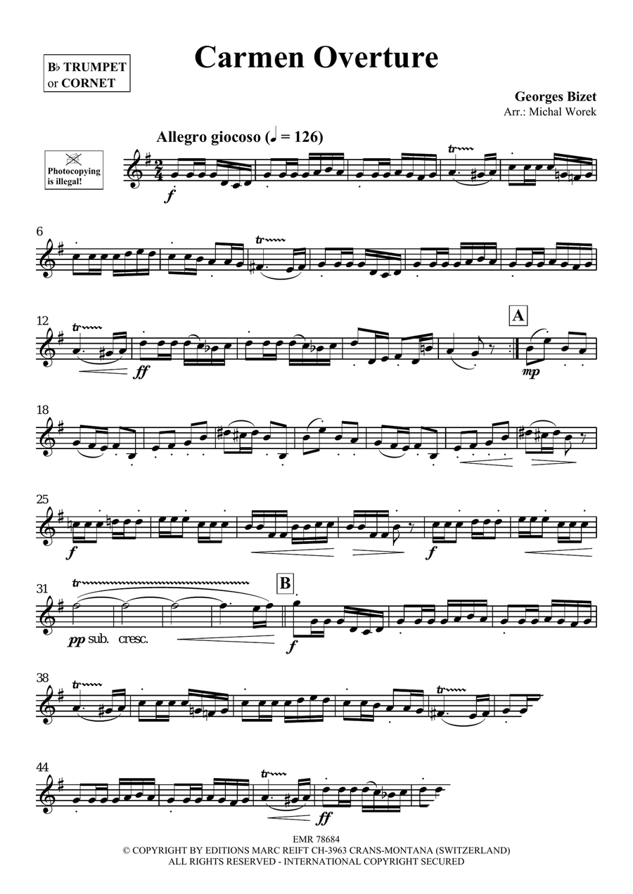 Carmen Overture Carmen Overture Cornet scores gallery preview page 3