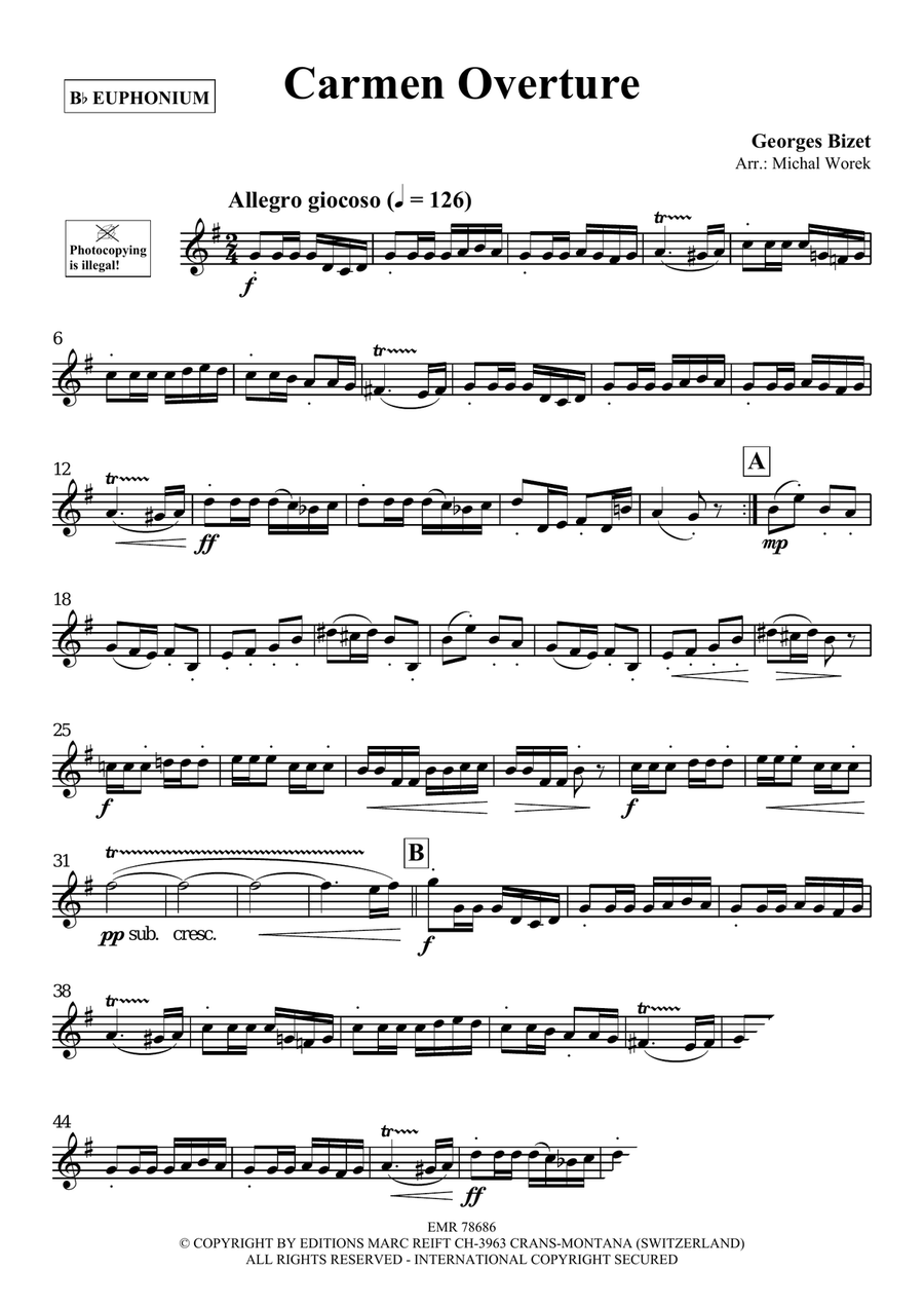 Carmen Overture Carmen Overture Euphonium scores gallery preview page 3