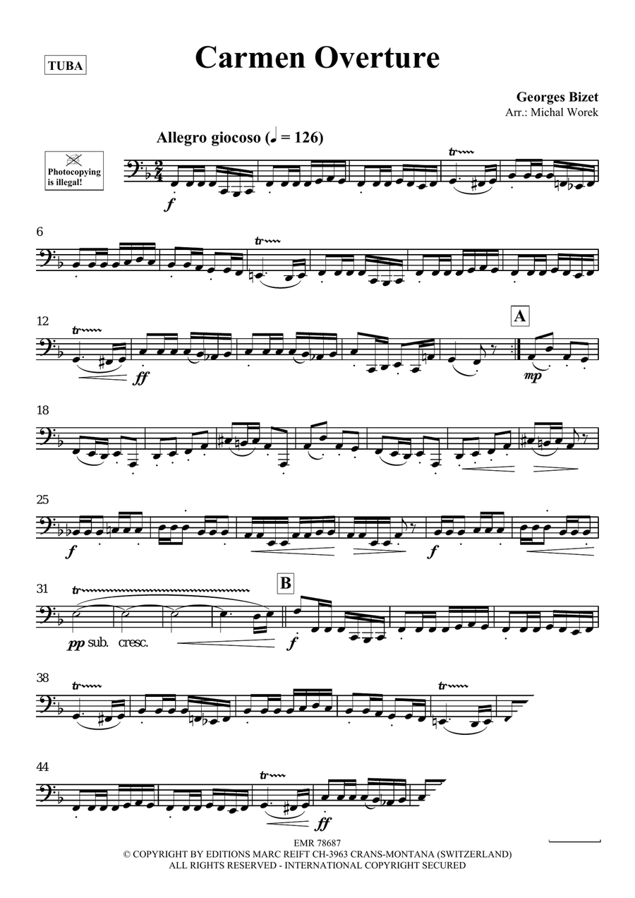 Carmen Overture Carmen Overture Tuba scores gallery preview page 3