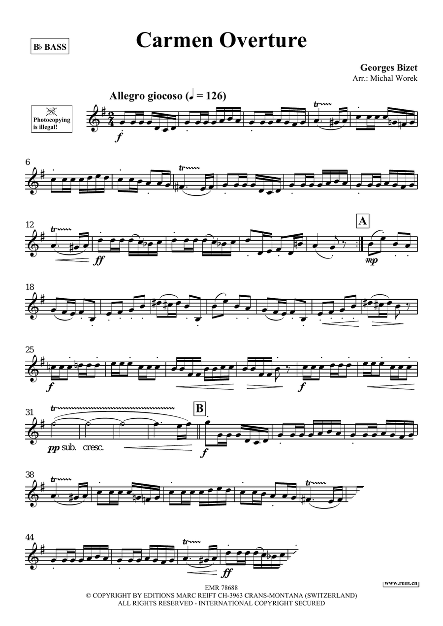 Carmen Overture Carmen Overture Voice Solo scores gallery preview page 3