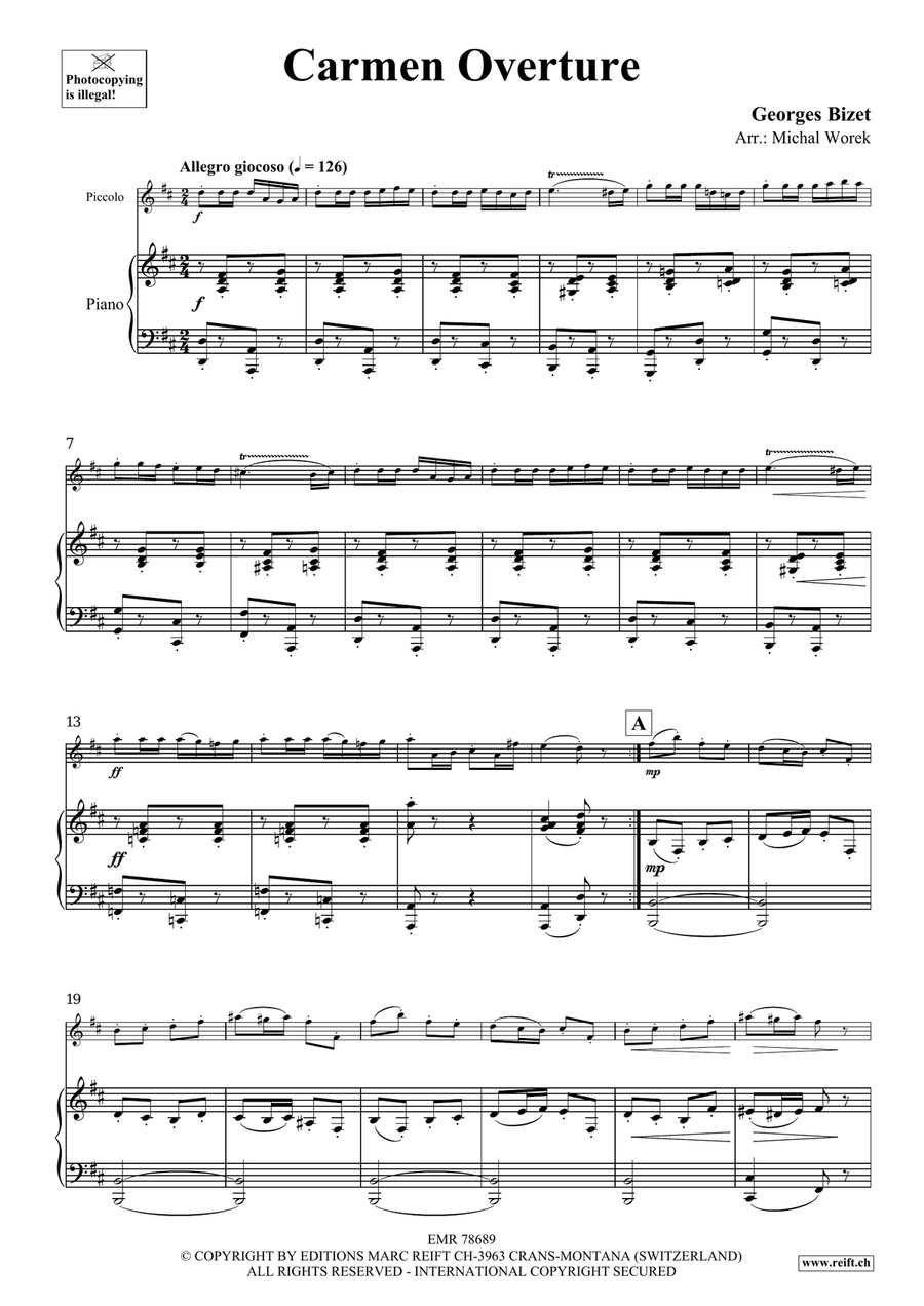 Carmen Overture Carmen Overture Piccolo scores gallery preview page 4
