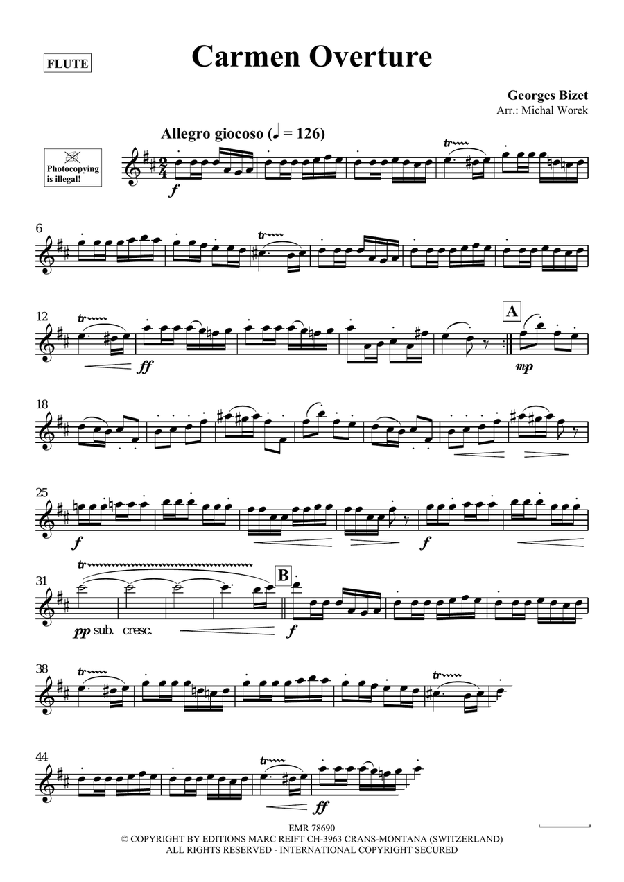Carmen Overture Carmen Overture Flute Solo scores gallery preview page 3