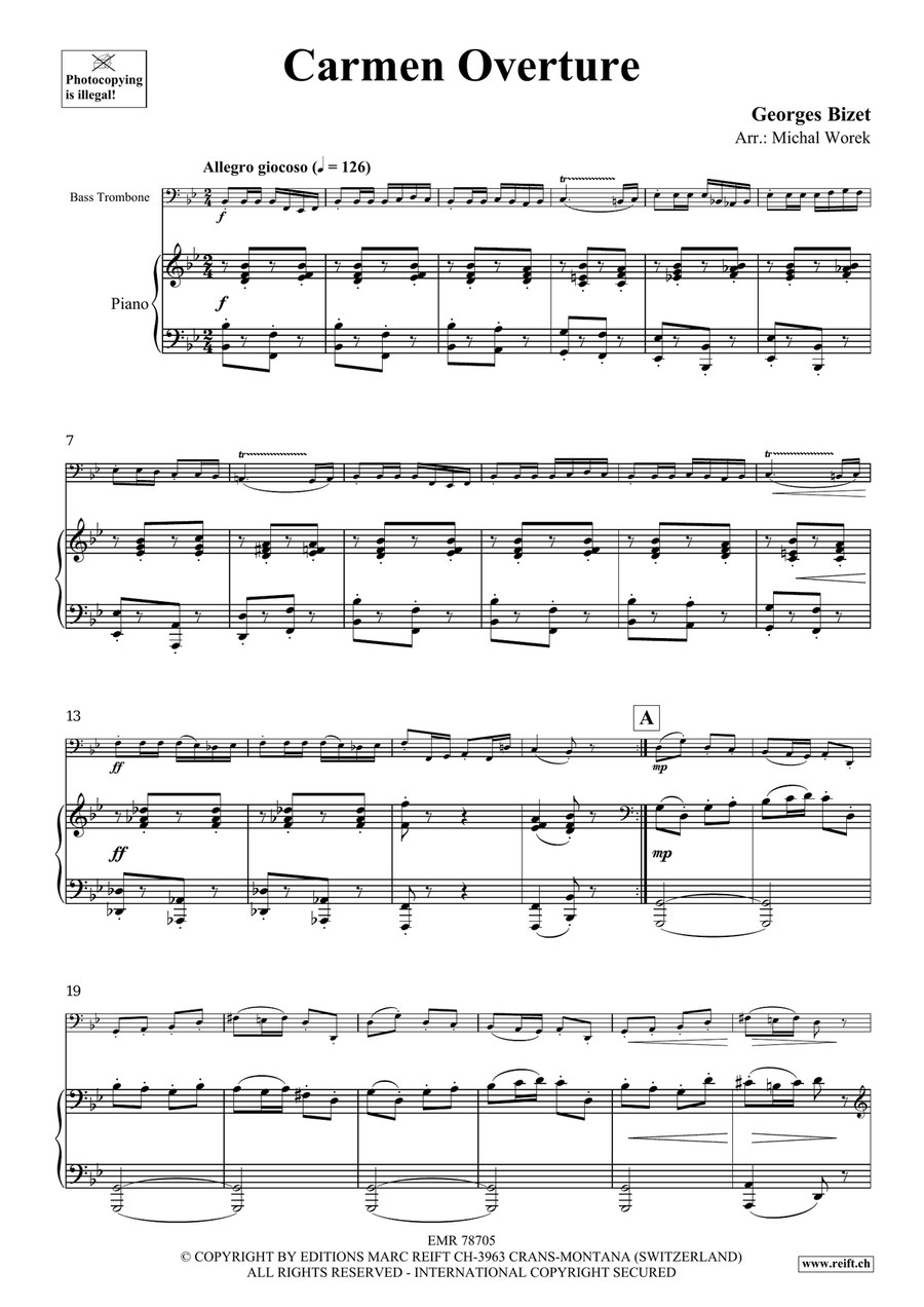 Carmen Overture Carmen Overture Bass Trombone scores gallery preview page 4