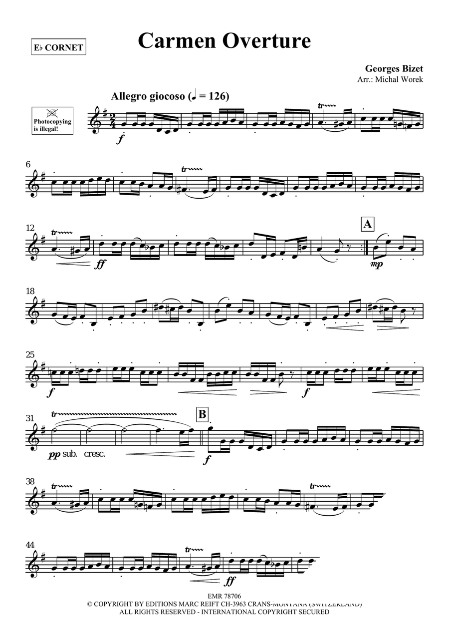 Carmen Overture Carmen Overture Cornet scores gallery preview page 3