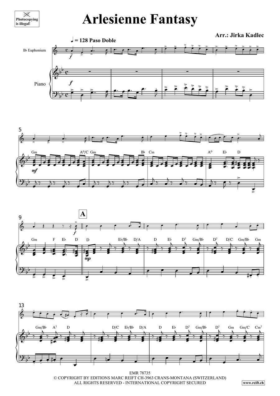 Arlesienne Fantasy Arlesienne Fantasy Euphonium scores gallery preview page 4