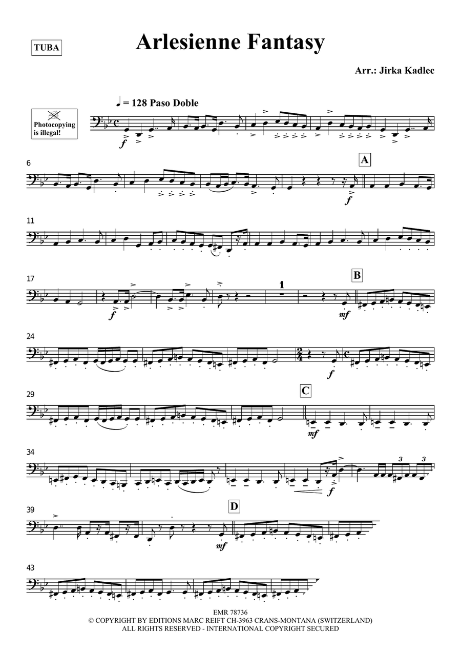 Arlesienne Fantasy Arlesienne Fantasy Tuba scores gallery preview page 3