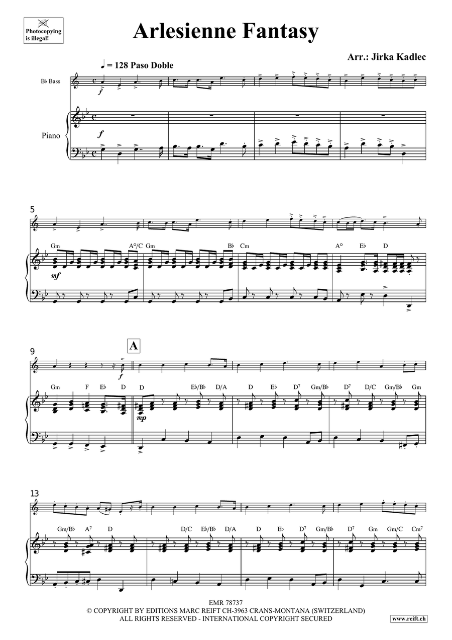 Arlesienne Fantasy Arlesienne Fantasy Voice Solo scores gallery preview page 4