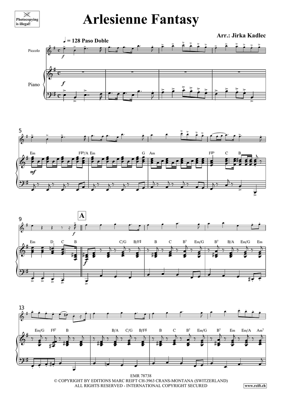 Arlesienne Fantasy Arlesienne Fantasy Piccolo scores gallery preview page 4