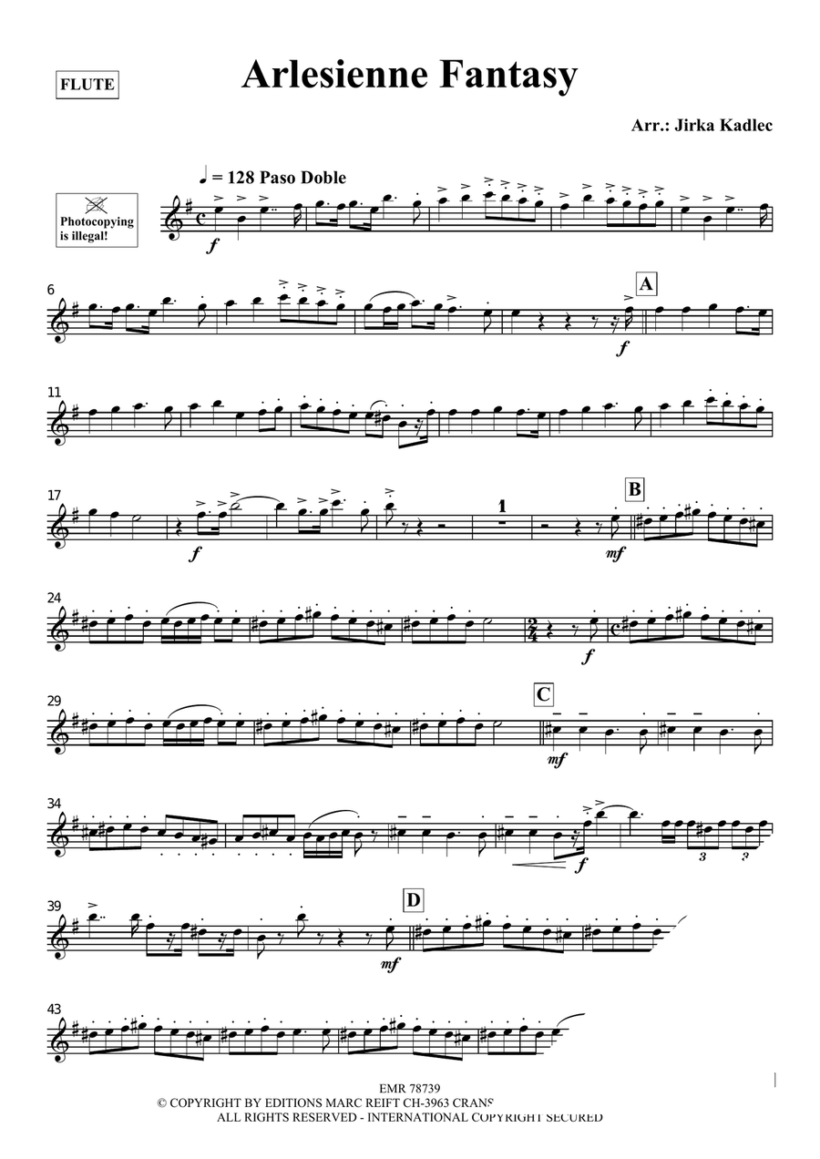 Arlesienne Fantasy Arlesienne Fantasy Flute Solo scores gallery preview page 3