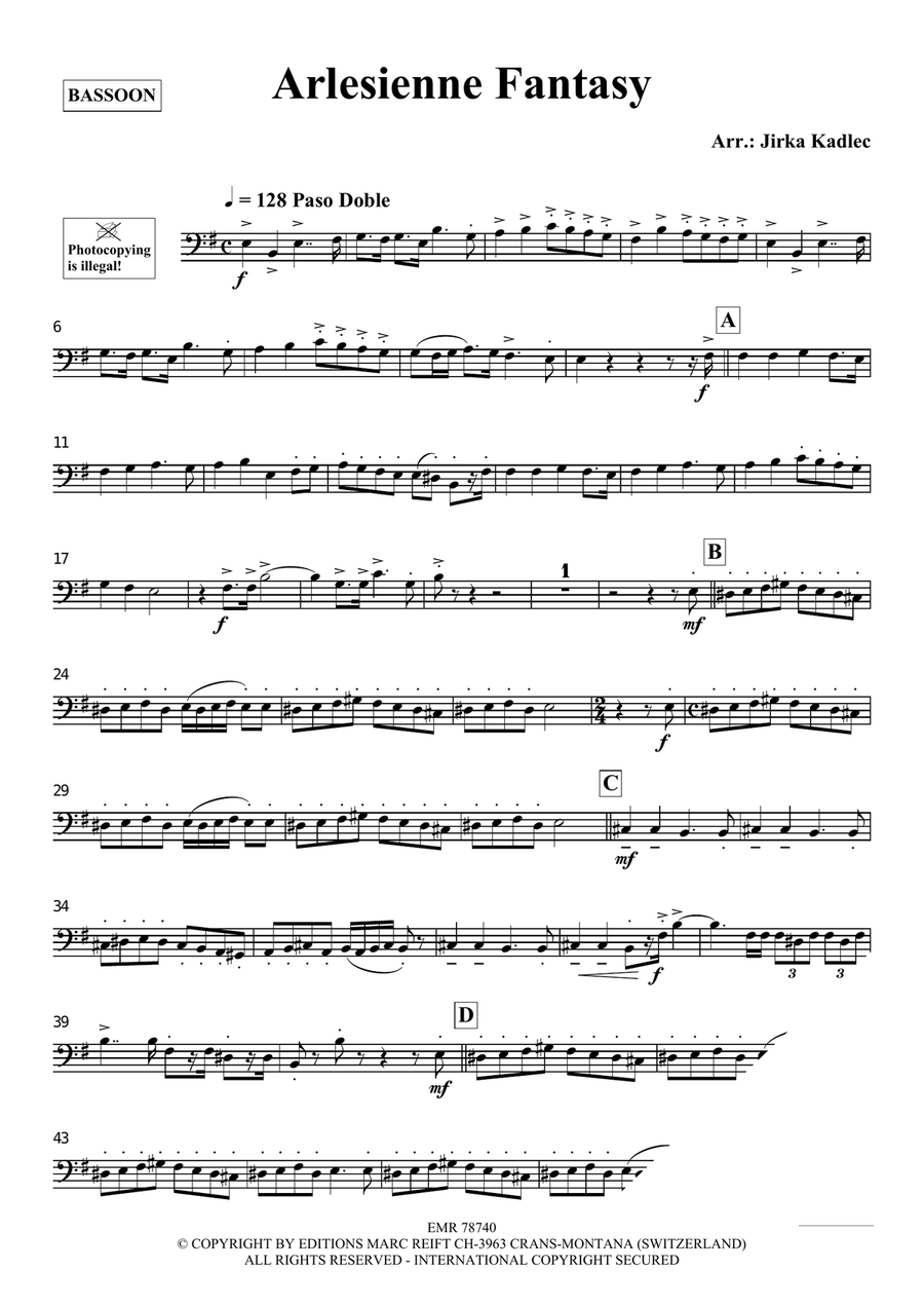 Arlesienne Fantasy Arlesienne Fantasy Bassoon Solo scores gallery preview page 3