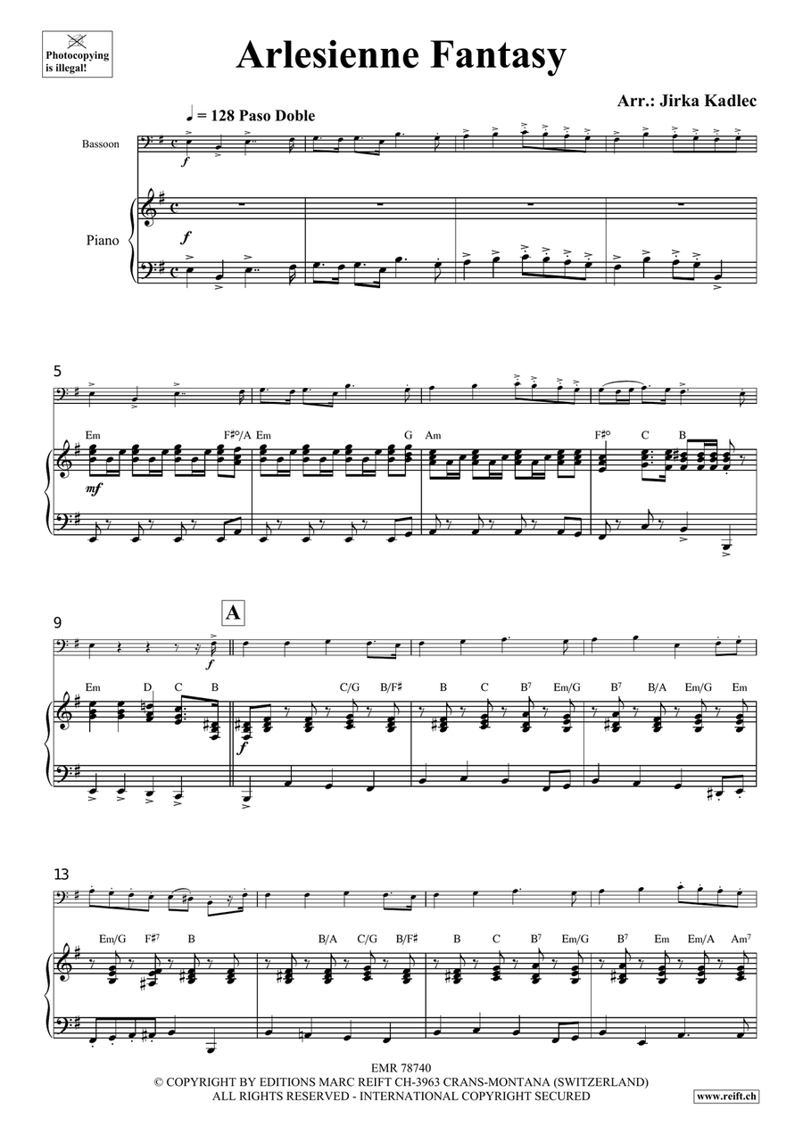 Arlesienne Fantasy Arlesienne Fantasy Bassoon Solo scores gallery preview page 4