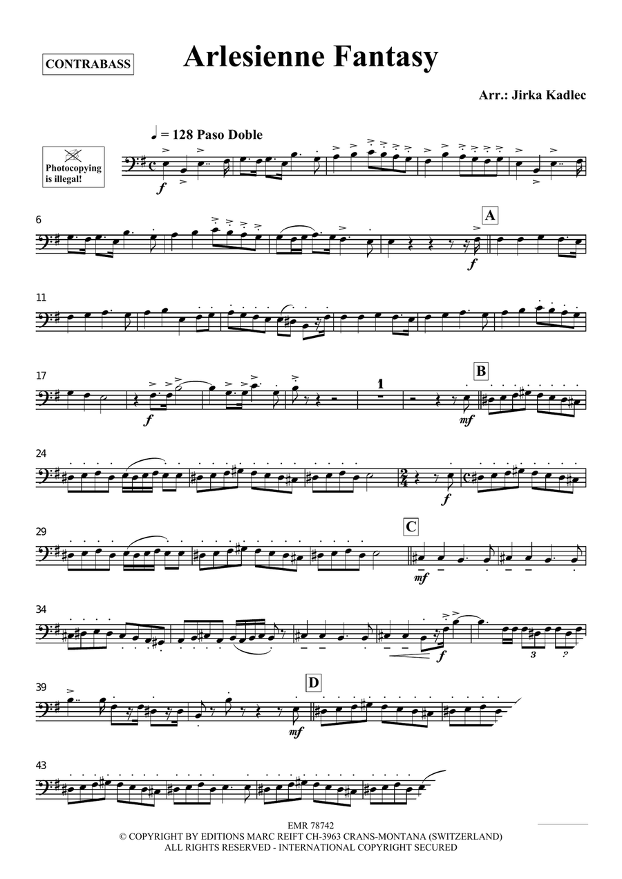 Arlesienne Fantasy Arlesienne Fantasy Double Bass scores gallery preview page 3