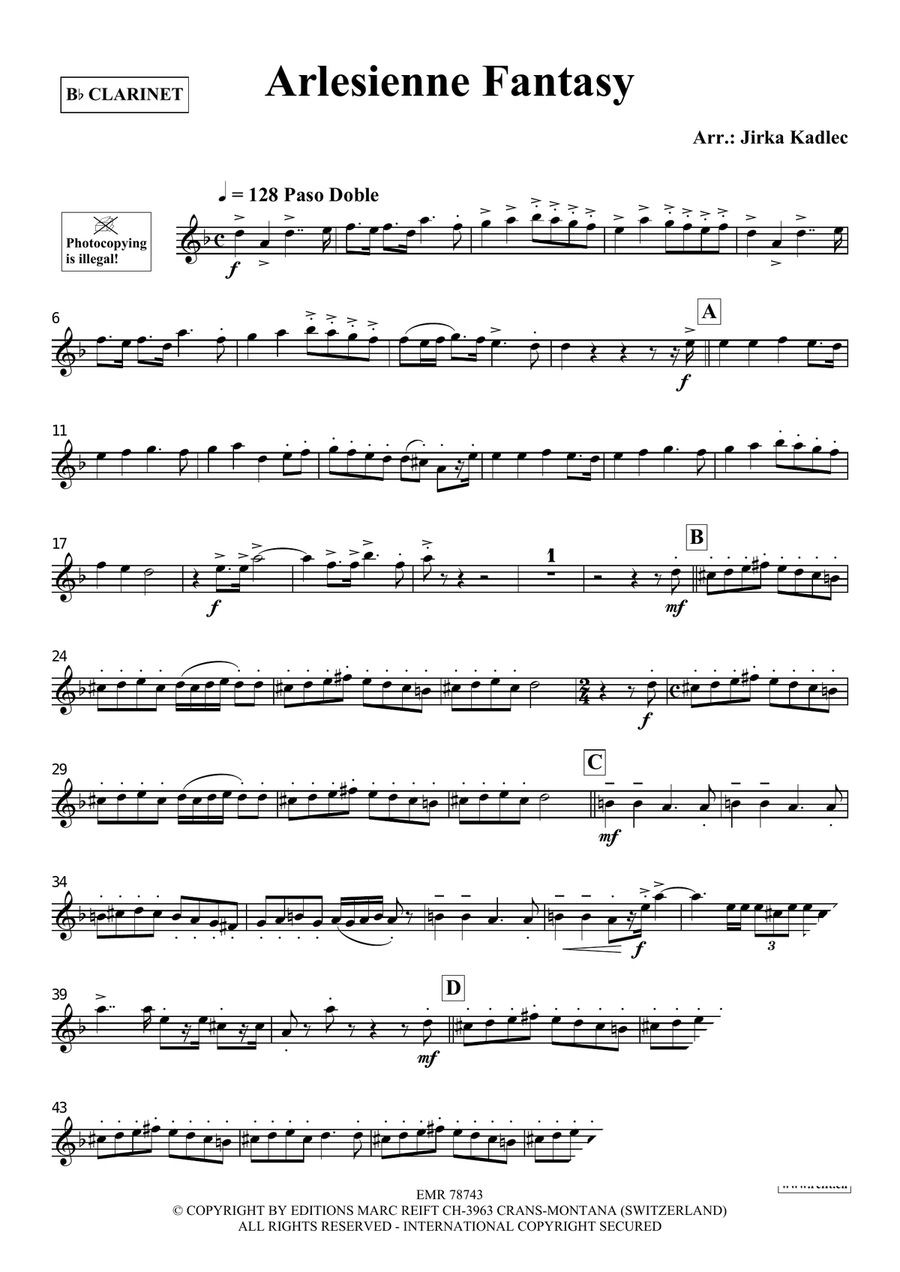 Arlesienne Fantasy Arlesienne Fantasy Clarinet Solo scores gallery preview page 3