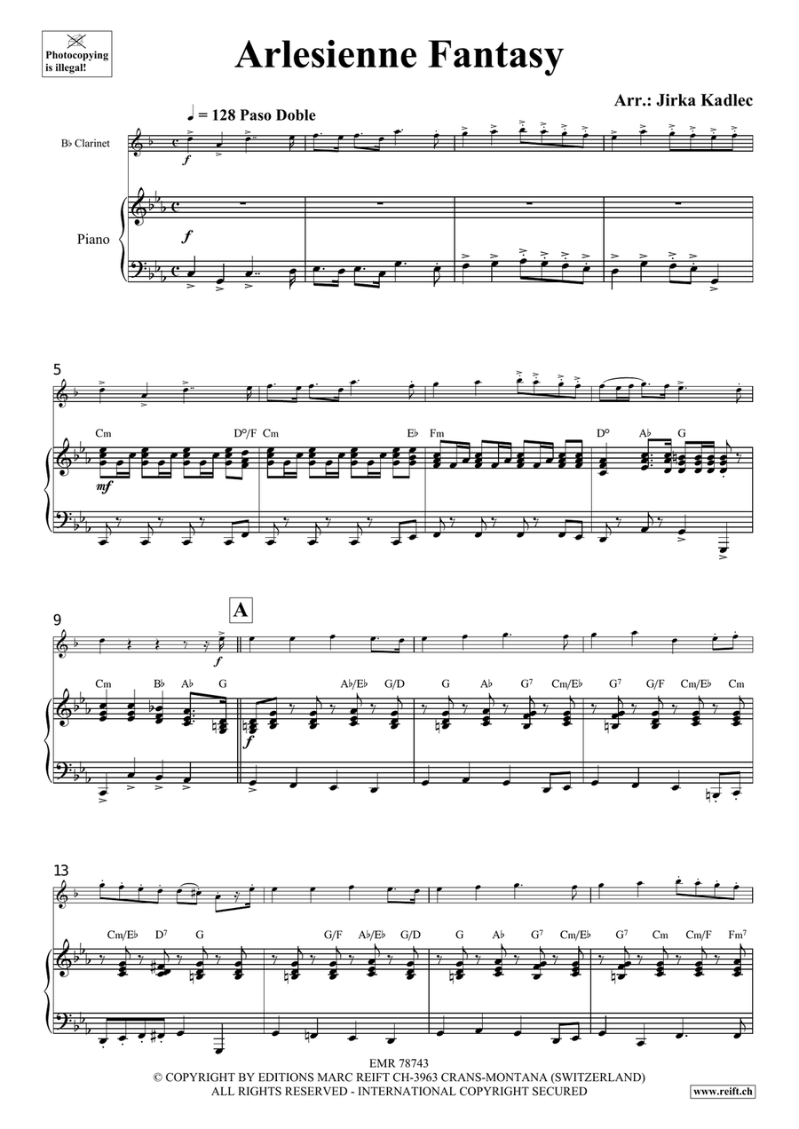 Arlesienne Fantasy Arlesienne Fantasy Clarinet Solo scores gallery preview page 4