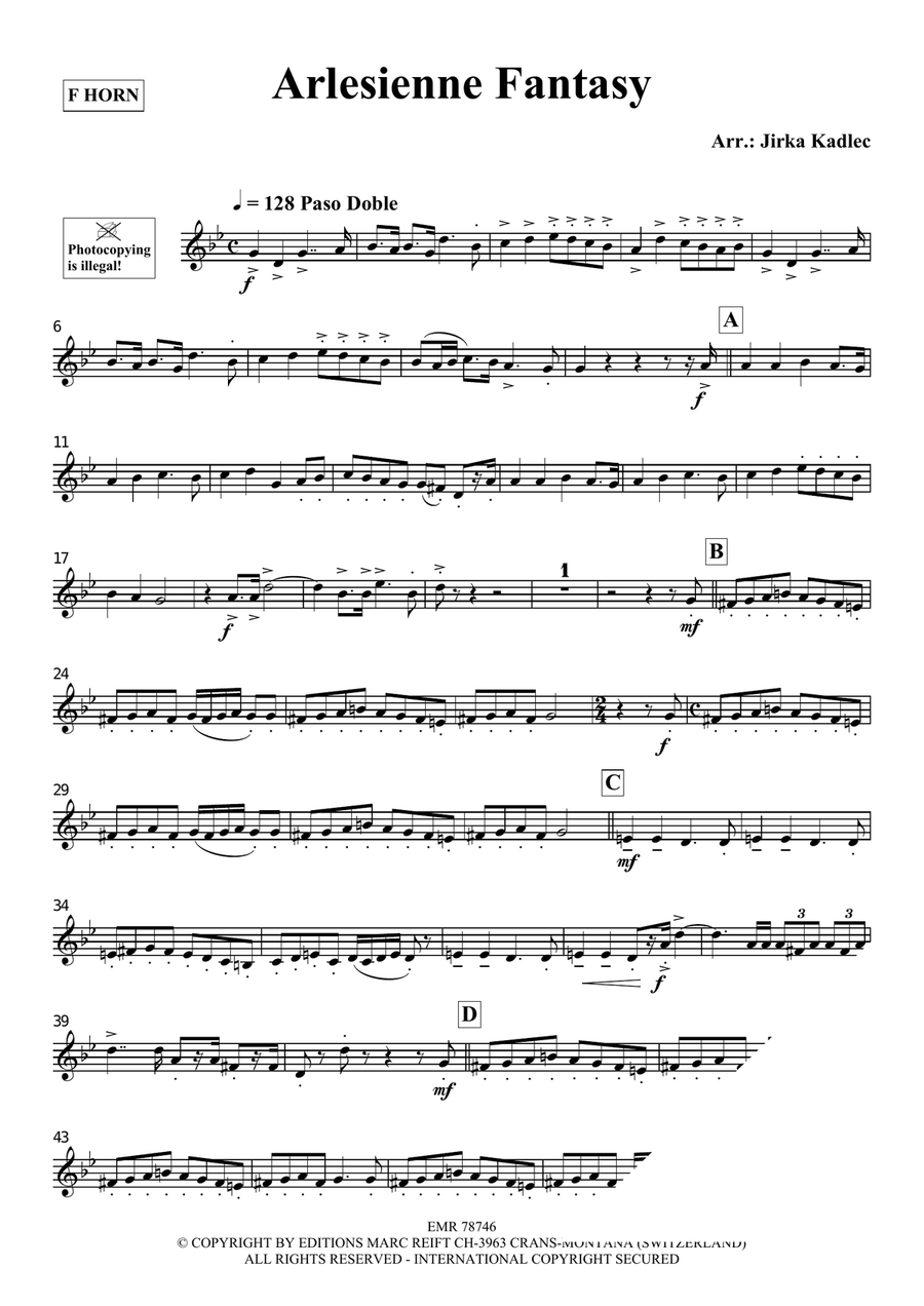 Arlesienne Fantasy Arlesienne Fantasy Horn scores gallery preview page 3