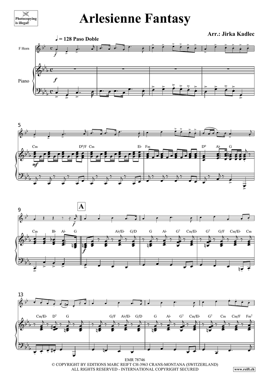 Arlesienne Fantasy Arlesienne Fantasy Horn scores gallery preview page 4