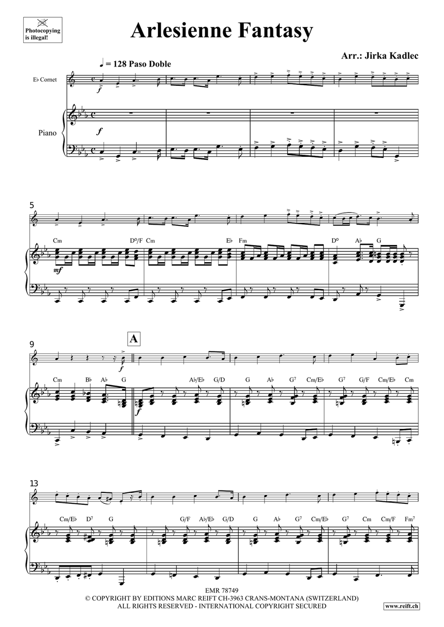 Arlesienne Fantasy Arlesienne Fantasy Cornet scores gallery preview page 4