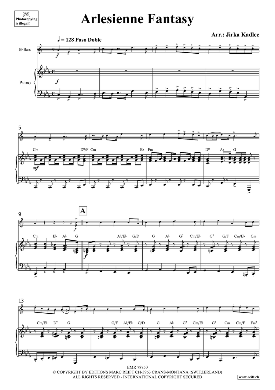 Arlesienne Fantasy Arlesienne Fantasy Voice Solo scores gallery preview page 4