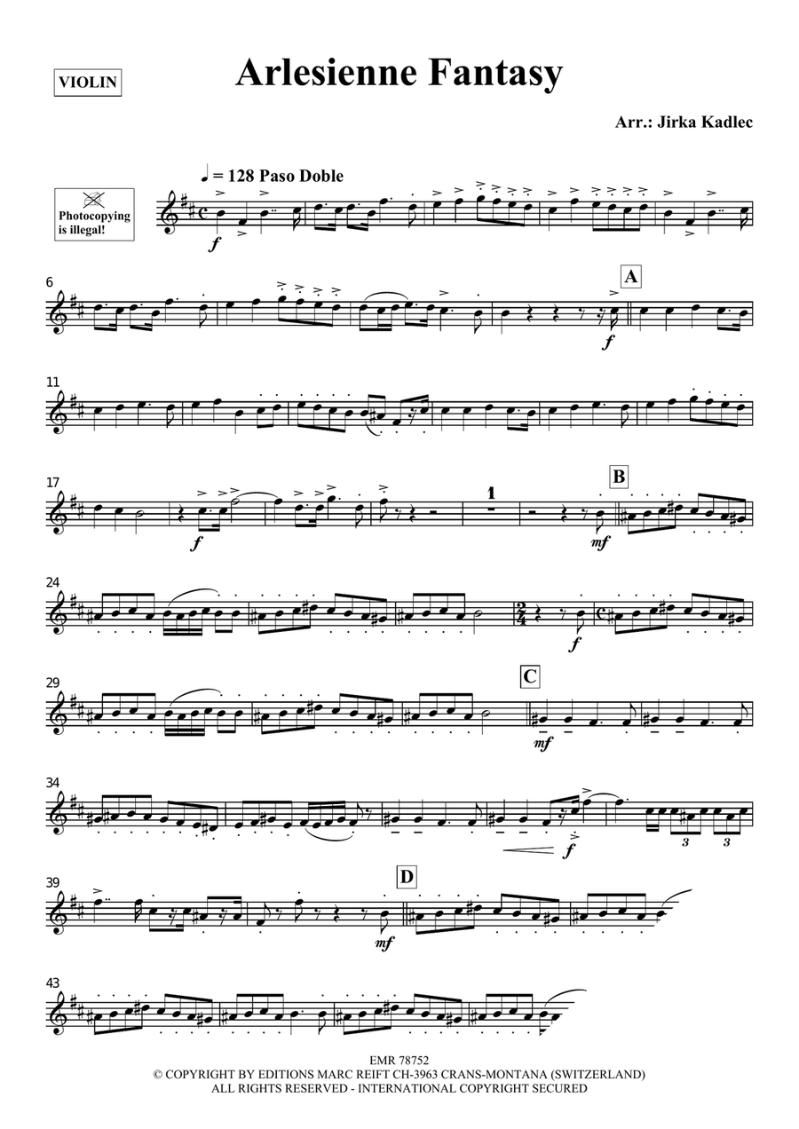 Arlesienne Fantasy Arlesienne Fantasy Violin Solo scores gallery preview page 3