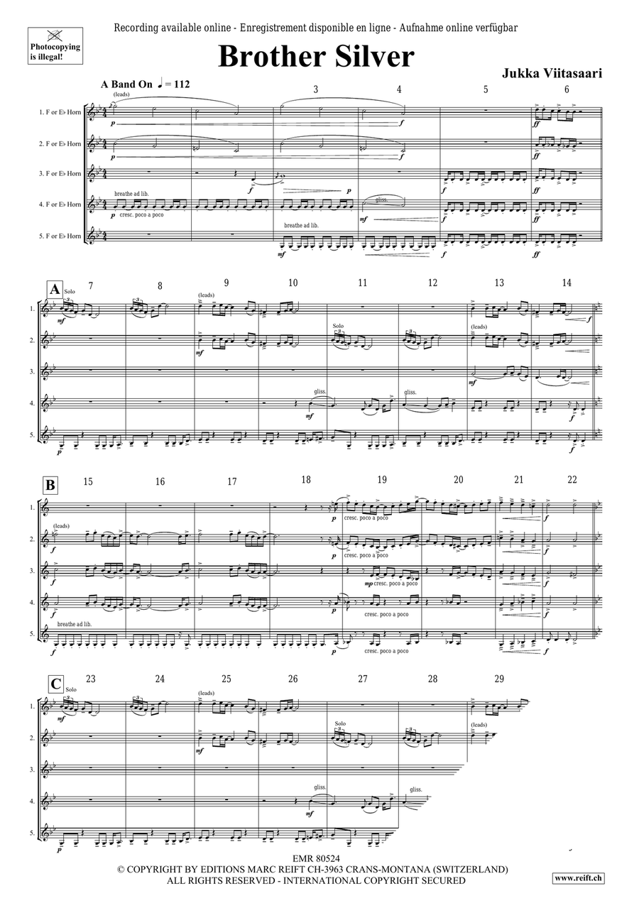 Brother Silver Brother Silver Horn scores gallery preview page 4