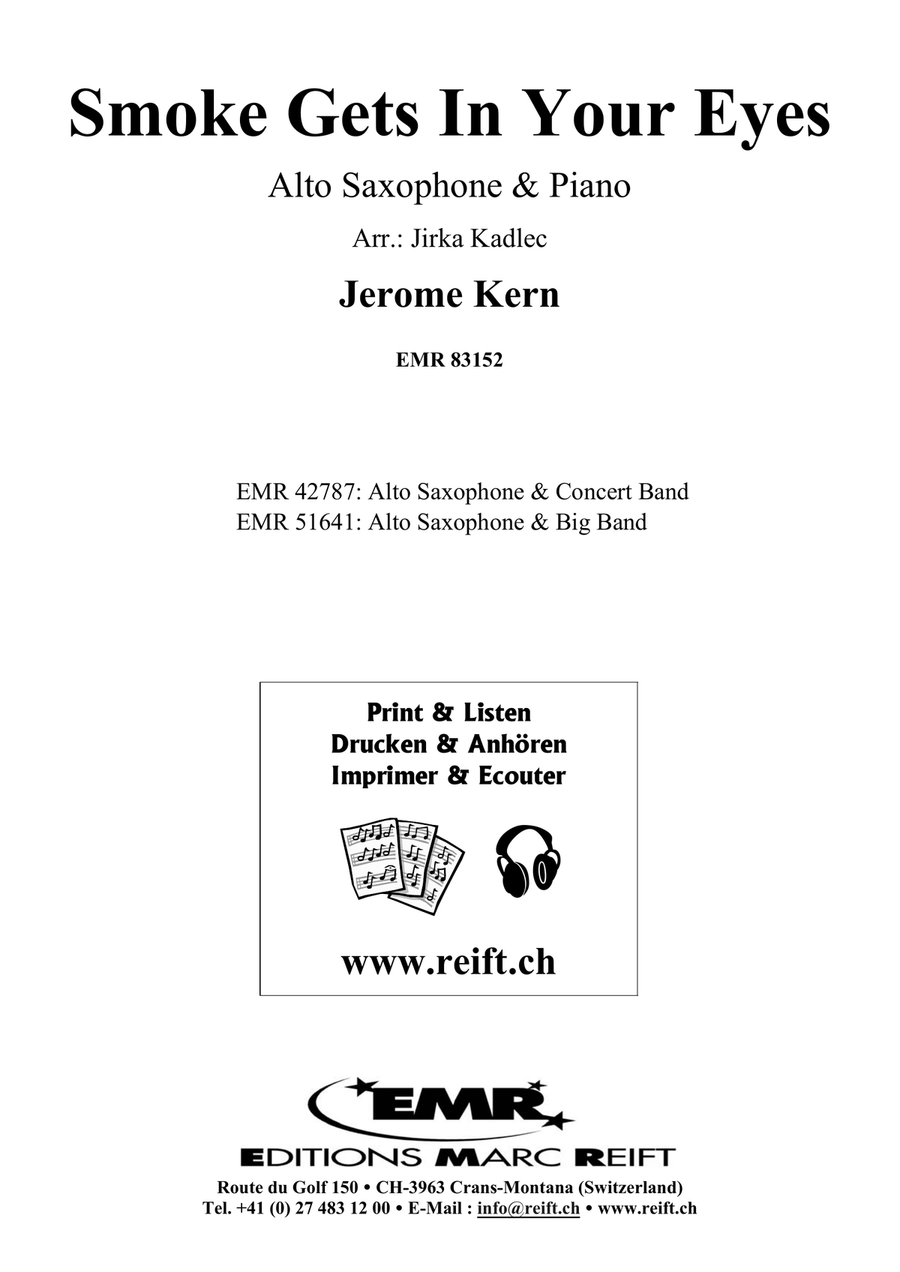 Smoke Gets In Your Eyes by Jerome Kern Alto Saxophone - Sheet Music page 2