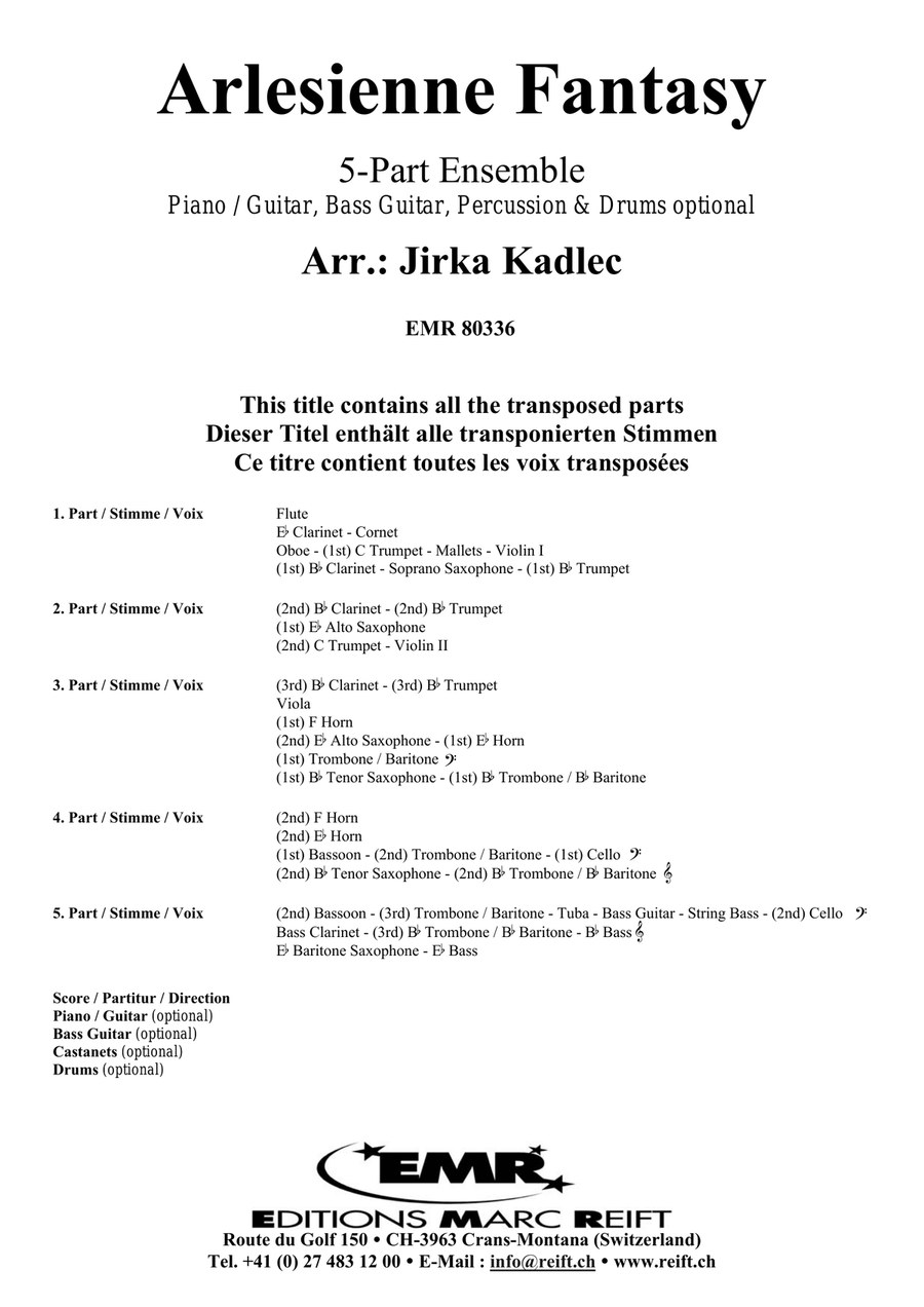 Arlesienne Fantasy Arlesienne Fantasy Score scores gallery preview page 2