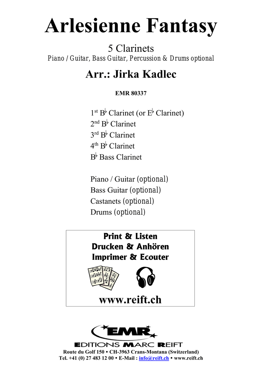 Arlesienne Fantasy Arlesienne Fantasy Clarinet Quintet scores gallery preview page 2