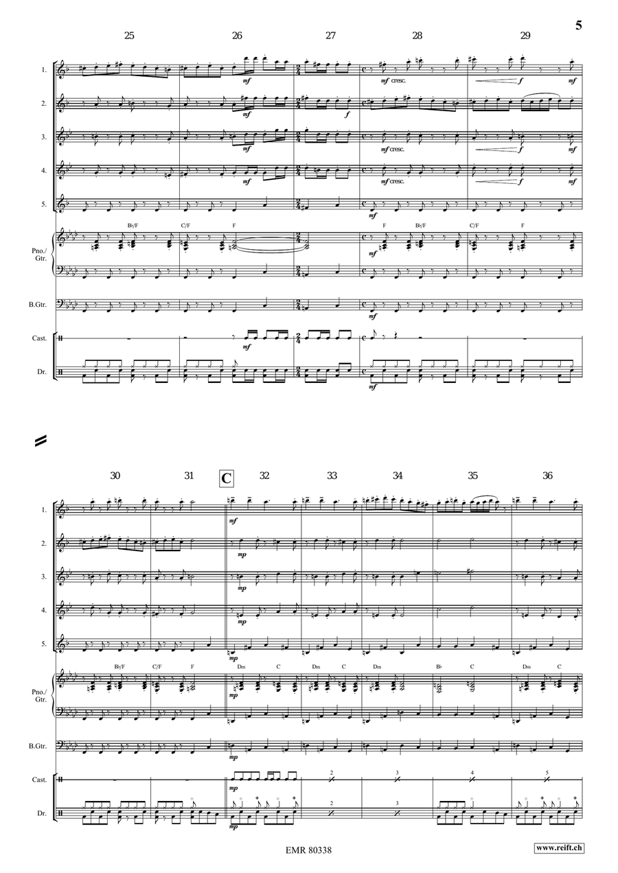 Arlesienne Fantasy Arlesienne Fantasy Saxophone Quintet scores gallery preview page 5