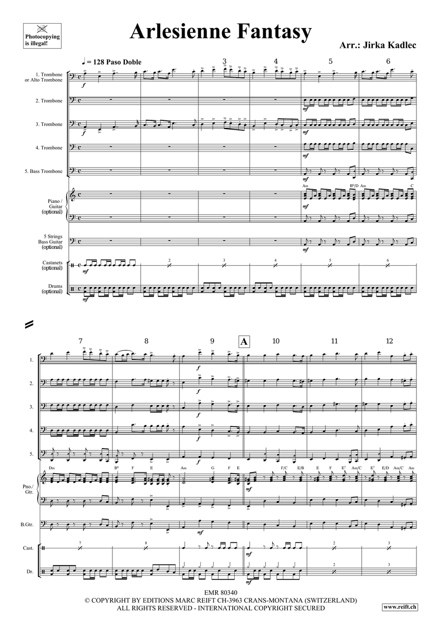 Arlesienne Fantasy Arlesienne Fantasy Trombone scores gallery preview page 3