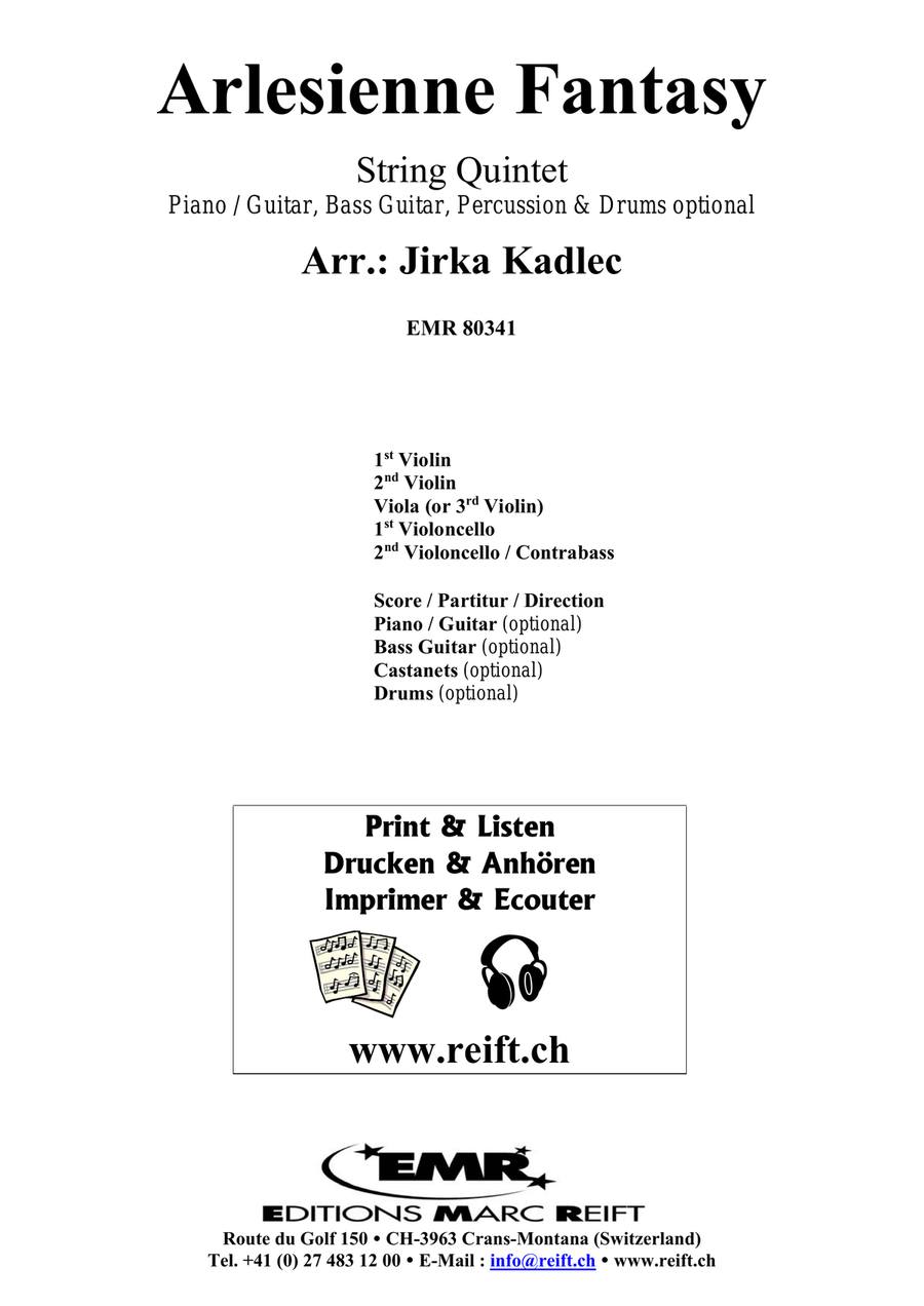 Arlesienne Fantasy Arlesienne Fantasy String Quintet scores gallery preview page 2