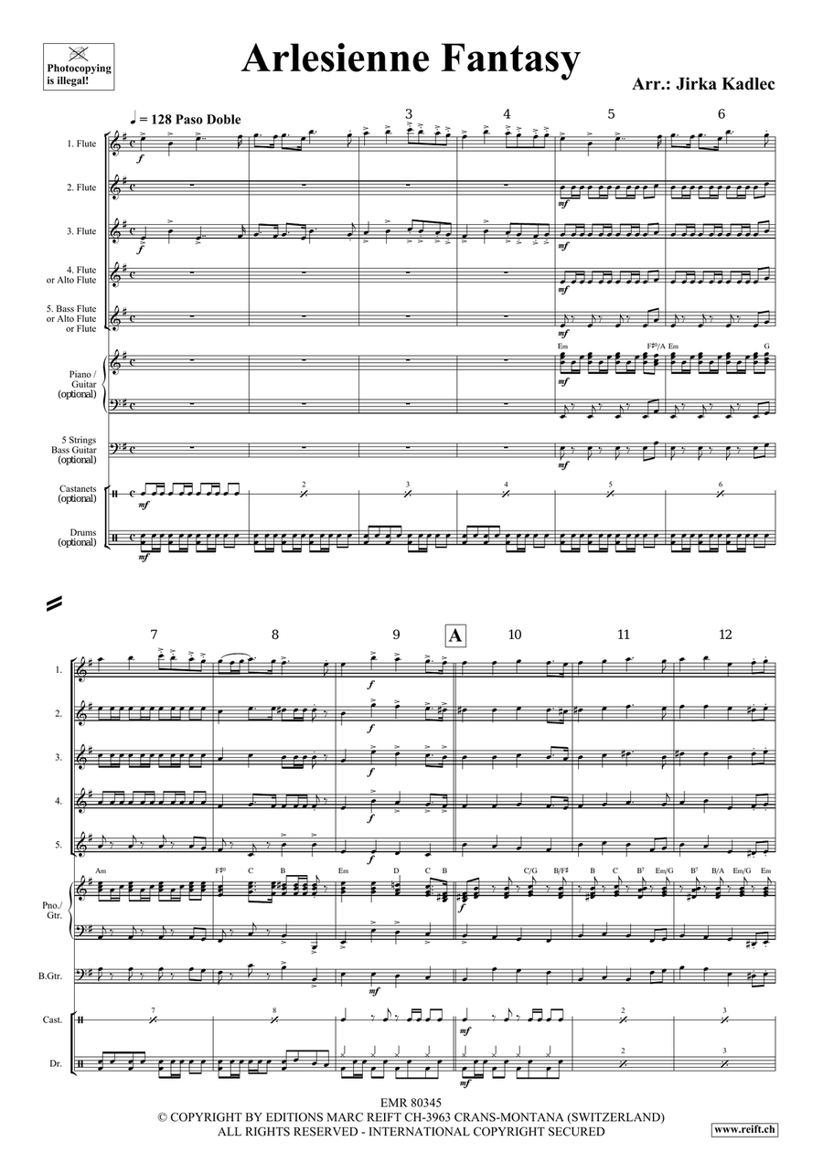 Arlesienne Fantasy Arlesienne Fantasy Flute scores gallery preview page 3