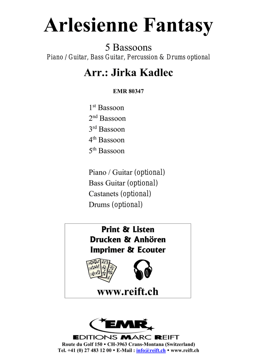 Arlesienne Fantasy Arlesienne Fantasy Bassoon scores gallery preview page 2