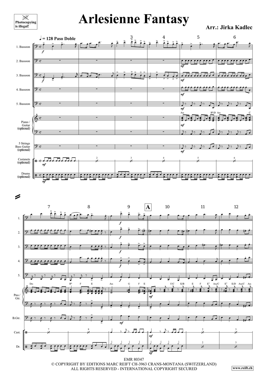 Arlesienne Fantasy Arlesienne Fantasy Bassoon scores gallery preview page 3