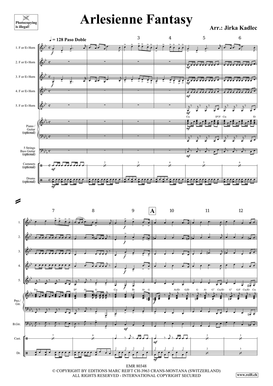 Arlesienne Fantasy Arlesienne Fantasy Horn scores gallery preview page 3