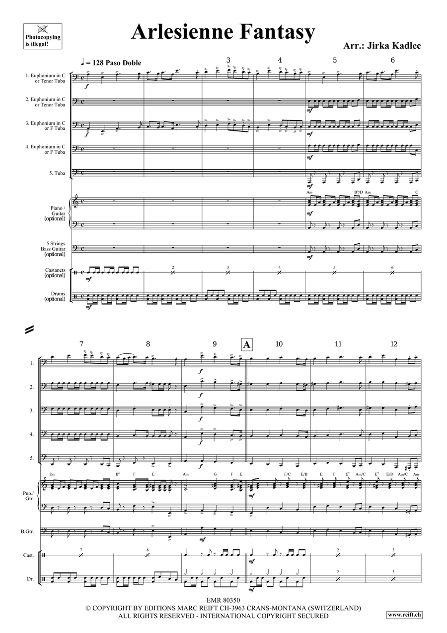 Arlesienne Fantasy Arlesienne Fantasy Tuba scores gallery preview page 3