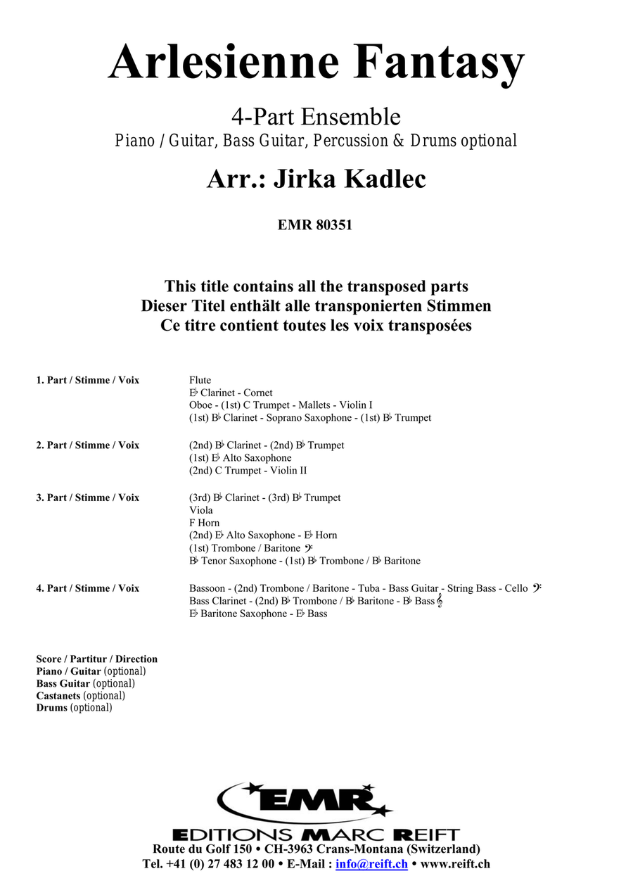 Arlesienne Fantasy Arlesienne Fantasy Score scores gallery preview page 2