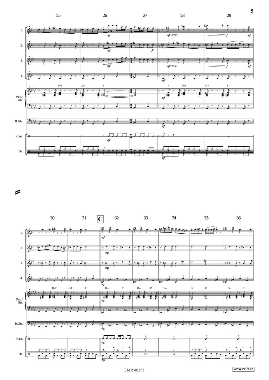 Arlesienne Fantasy Arlesienne Fantasy Saxophone Quartet scores gallery preview page 5