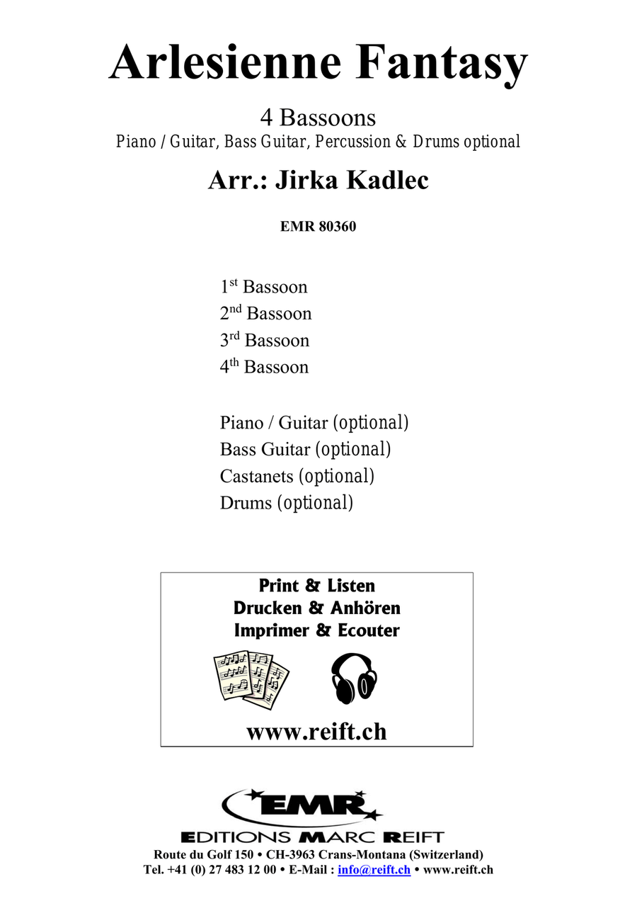 Arlesienne Fantasy Arlesienne Fantasy Bassoon Quartet scores gallery preview page 2